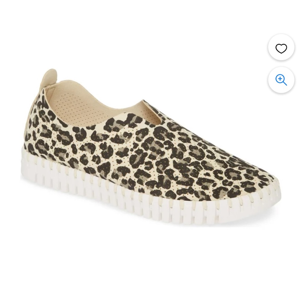 Ilse Jacobsen Leopard Slip On Shoes